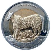 1 Lira Anatolian Leopard, Turkey, 2012 reverse image