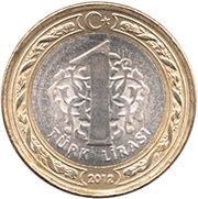 1 Lira Turkish Olympics, Turkey, 2012 reverse image