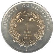1 Lira Demoiselle Crane obverse image