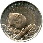 1 Lira Dormouse, Turkey, 2016 reverse image