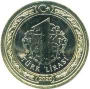 1 Lira Grand National Assembly of Turkey, Turkey, 2020 reverse image