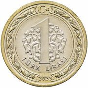 1 Lira, Turkey, 2023-2024 reverse image