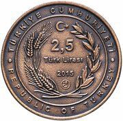 2,5 Lira Destroyer Muavenet-i Milliye obverse image