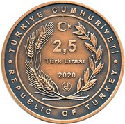 2,5 Lira Grand Hagia Sophia Mosque obverse image