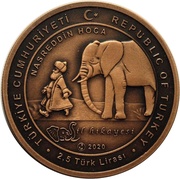2,5 Lira Nasreddin Hoca obverse image