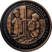 2.5 Lira Nasreddin Hoca obverse image