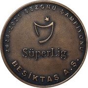 2.5 Lira Beşiktaş, Turkey, 2021 reverse image