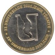 5 Lira 23rd Universiade reverse image