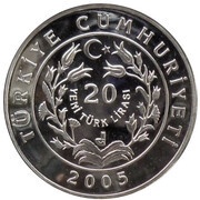 20 New Lira Mostar Bridge, Turkey, 2005 reverse image
