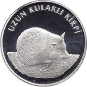 20 Yeni Lira Long-eared Desert Hedgehog, Turkey, 2005 reverse image
