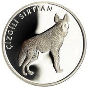 20 Yeni Lira Striped Hyena, Turkey, 2005 reverse image
