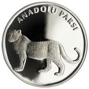 20 Yeni Lira Anatolian Leopard, Turkey, 2005 reverse image