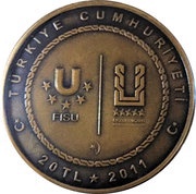 20 Lira Winter Universiade - Hockey obverse image