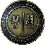 20 Lira Winter Universiade - Hockey obverse image
