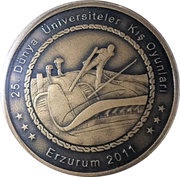 20 Lira Winter Universiade - Skiing, Turkey, 2011 reverse image