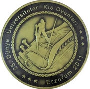 20 Lira Winter Universiade - Skiing, Turkey, 2011 reverse image