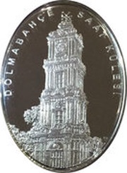 20 Lira Dolmabahçe Clock Tower, Turkey, 2011 reverse image