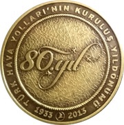 20 Lira Turkish Airlines reverse image