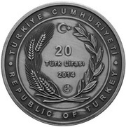 20 Lira Matrakçı Nasuh, Turkey, 2014 reverse image