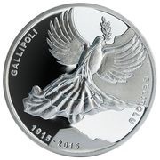 20 Lira Battle of Gallipoli, Turkey, 2015 reverse image