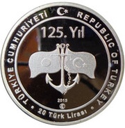 20 Lira Frigate Ertuğrul obverse image