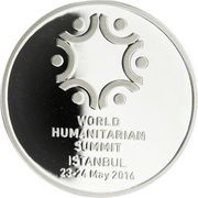 20 Lira World Humanitarian Summit, Turkey, 2016 reverse image