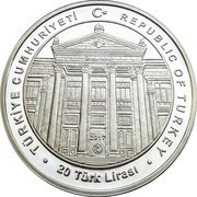 20 Lira 125th anniversary of the foundation of the first museum in Turkey obverse image