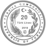 20 Lira 100th Anniversary Memorandum of Establishment of Azerbaijan People's Republic obverse image