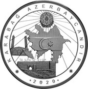 20 Lira Karabakh, Turkey, 2020 reverse image