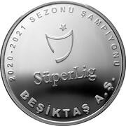 20 Lira Beşiktaş, Turkey, 2021 reverse image
