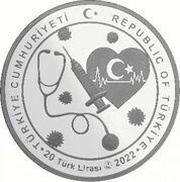 20 Lira Coronavirus obverse image