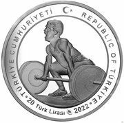 20 Lira Naim Süleymanoğlu obverse image