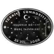 25 Yeni Lira Aquarius obverse image