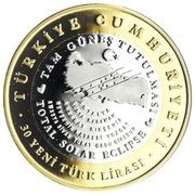 30 Yeni Lira Total solar eclipse obverse image