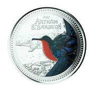 2 Dollars - Elizabeth II Frigatebird; Colourised reverse image