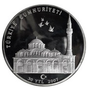 30 Yeni Lira Chora Church obverse image