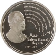 35 Yeni Lira Yahya Kemal Beyatlı, Turkey, 2008 reverse image