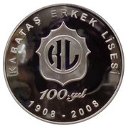 40 Yeni Lira Kabataş High School, Turkey, 2008 reverse image