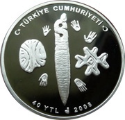 40 Yeni Lira Çatalhöyük obverse image