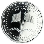 50 Lira Barack Obama obverse image