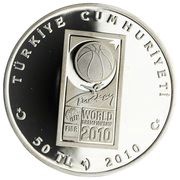 50 Lira Basketball Championship obverse image