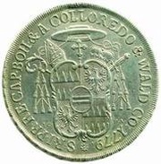 ½ Thaler - Anton Theodor of Colloredo-Waldsee reverse image