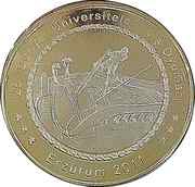 50 Lira Winter Universiade - Skiing, Turkey, 2011 reverse image