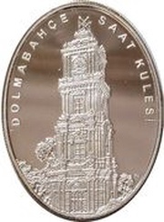 50 Lira Dolmabahçe Clock Tower, Turkey, 2012 reverse image