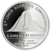 50 Lira Izmir Economic Congress, Turkey, 2013 reverse image