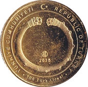 100 Lira Urartians, Turkey, 2015 reverse image