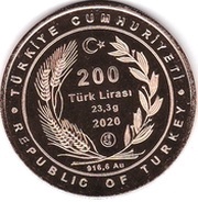 200 Lira Grand Hagia Sophia Mosque obverse image