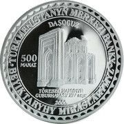 500 Manat Dasoguz, Turkmenistan, 2000 reverse image