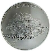 1000 Manat Indian crested porcupine, Turkmenistan, 2006 reverse image