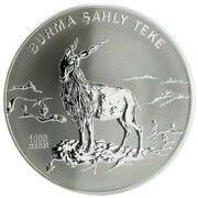1000 Manat Markhor, Turkmenistan, 2006 reverse image